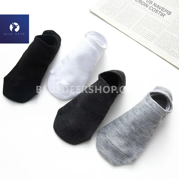 Vớ - Tất Cổ Ngắn Trơn Nam Nữ - HÀNG HIỆU V01 - BLUE DEER