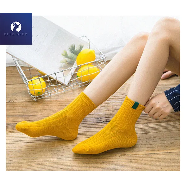 Tất Cổ Cao HÀN QUỐC - Tất Nhún - Vớ VINTAGE - BLUE DEER