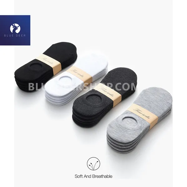 Vớ - Tất Cổ Ngắn Trơn Nam Nữ - HÀNG HIỆU V01 - BLUE DEER
