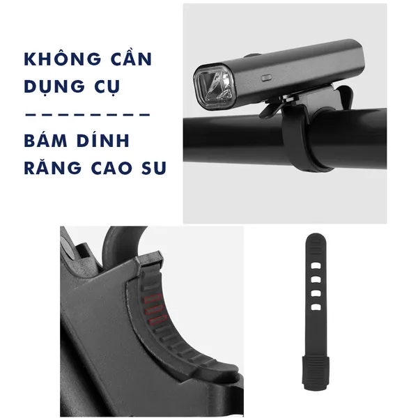 Đèn Led Xe Đạp RockBros RHL600 - 1000 mới - có thể sạc - siêu sáng - chông nước IPX6 – vỏ hợp kim nhôm