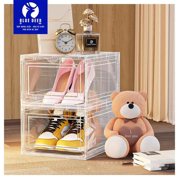 Hộp đựng giày Bìa và Nắp Cứng cao từ 14cm tới 19cm vừa size giày 43 tới size 47 - Bigsize Giày To Cao do BLUE DEER cung cấp