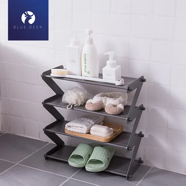 Kệ Để Giày Dép, Sách Vở 4 Tầng Có Thể Tháo Rời - Tặng túi hút ẩm - Blue Deer