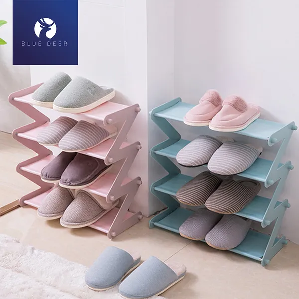Kệ Để Giày Dép, Sách Vở 4 Tầng Có Thể Tháo Rời - Tặng túi hút ẩm - Blue Deer