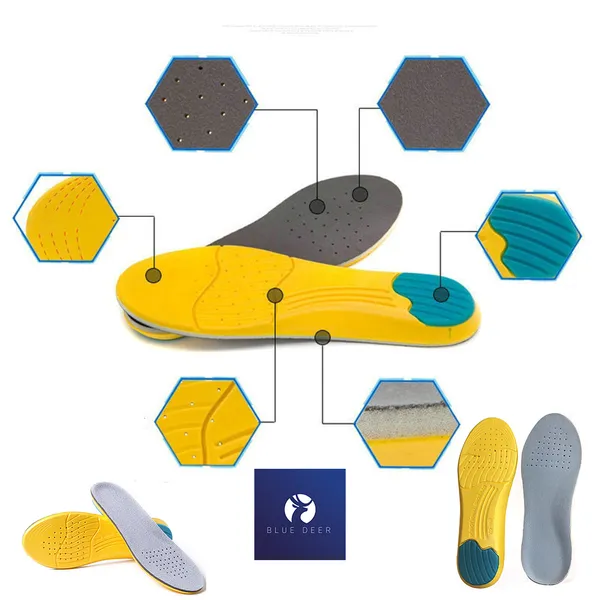 Lót Giày Thể Thao êm chân - Thấm Hút Mồ Hôi - Chống Hôi Chân - BLUE DEER