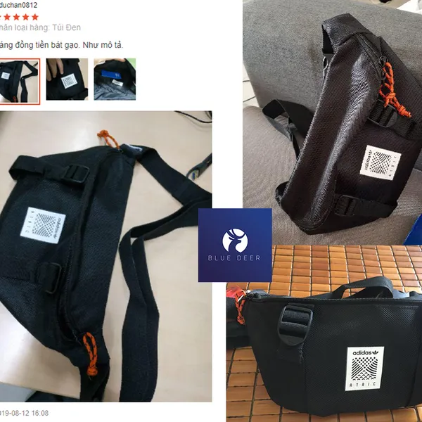 Túi Đeo Chéo Bao Tử Nam Nữ Adidas ATRIC BUM BAG (CÓ SẴN) – 2 Màu - Ảnh Feedback Thật – Blue Deer