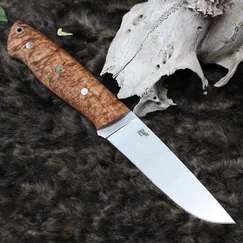 Dao Brisa Trapper Elmax 115mm Cán Gỗ Curly Birch C01