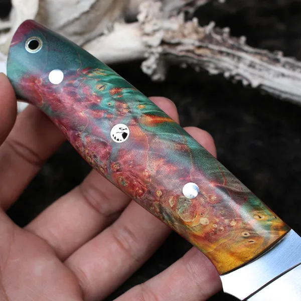 Dao Brisa Trapper Elmax 115mm Cán Gỗ Maple M01