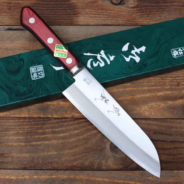Dao Nhật Musashi Santoku 170mm Thép Aogami Super