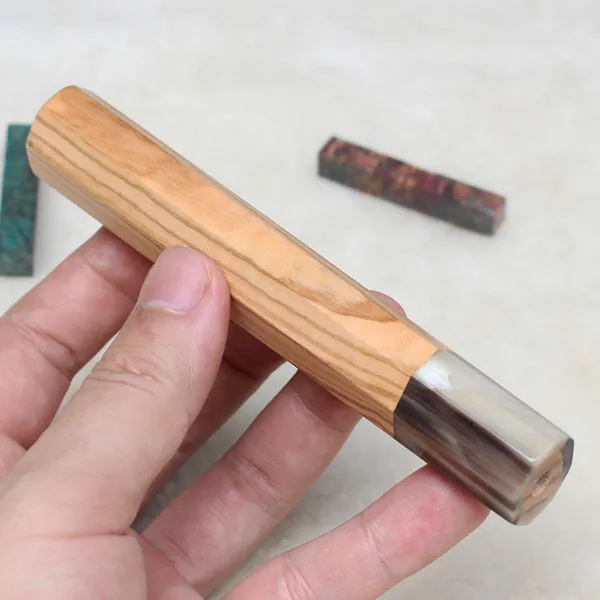 Cán Dao Nhật Bát Giác Gyuto 210mm - Olive Italia
