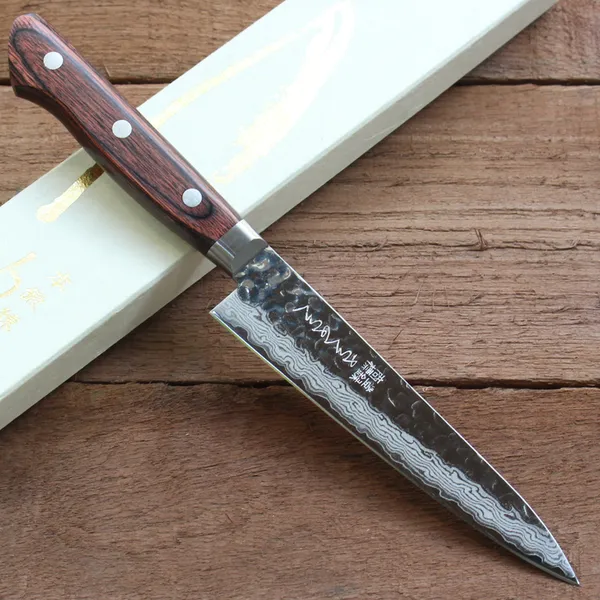 Dao Nhật Sakusaku Petty 135mm VG10 Damascus