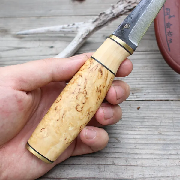 Dao Polar Puukko 80mm Thép 80CrV2