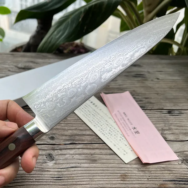 Dao Nhật Kiya Gyuto 210mm SG2 Damascus Like New