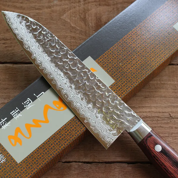 Dao Nhật Sakusaku Santoku 180mm VG10 Damascus