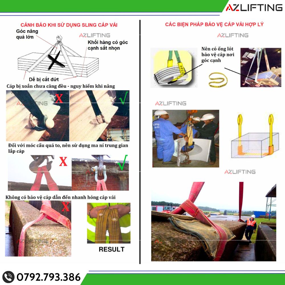 hướng dẫn sử dụng cáp vải đúng cách