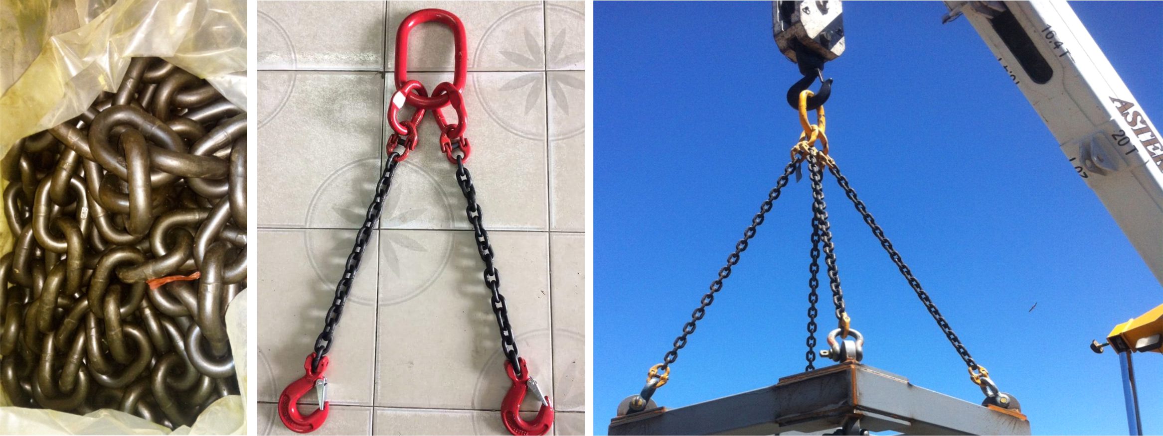 Dây xích G80 cẩu các khối thép, bê tông đúc sẵn trong các công trình xây dựng Dây xích G80 cẩu các khối thép, bê tông đúc sẵn trong các công trình xây dựng