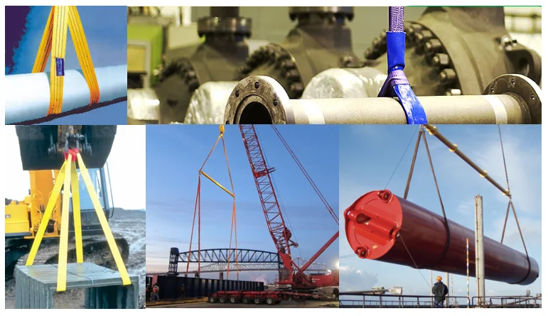 Ứng dụng Cáp vải cẩu hàng bản dẹt Ứng dụng Cáp vải cẩu hàng bản dẹt