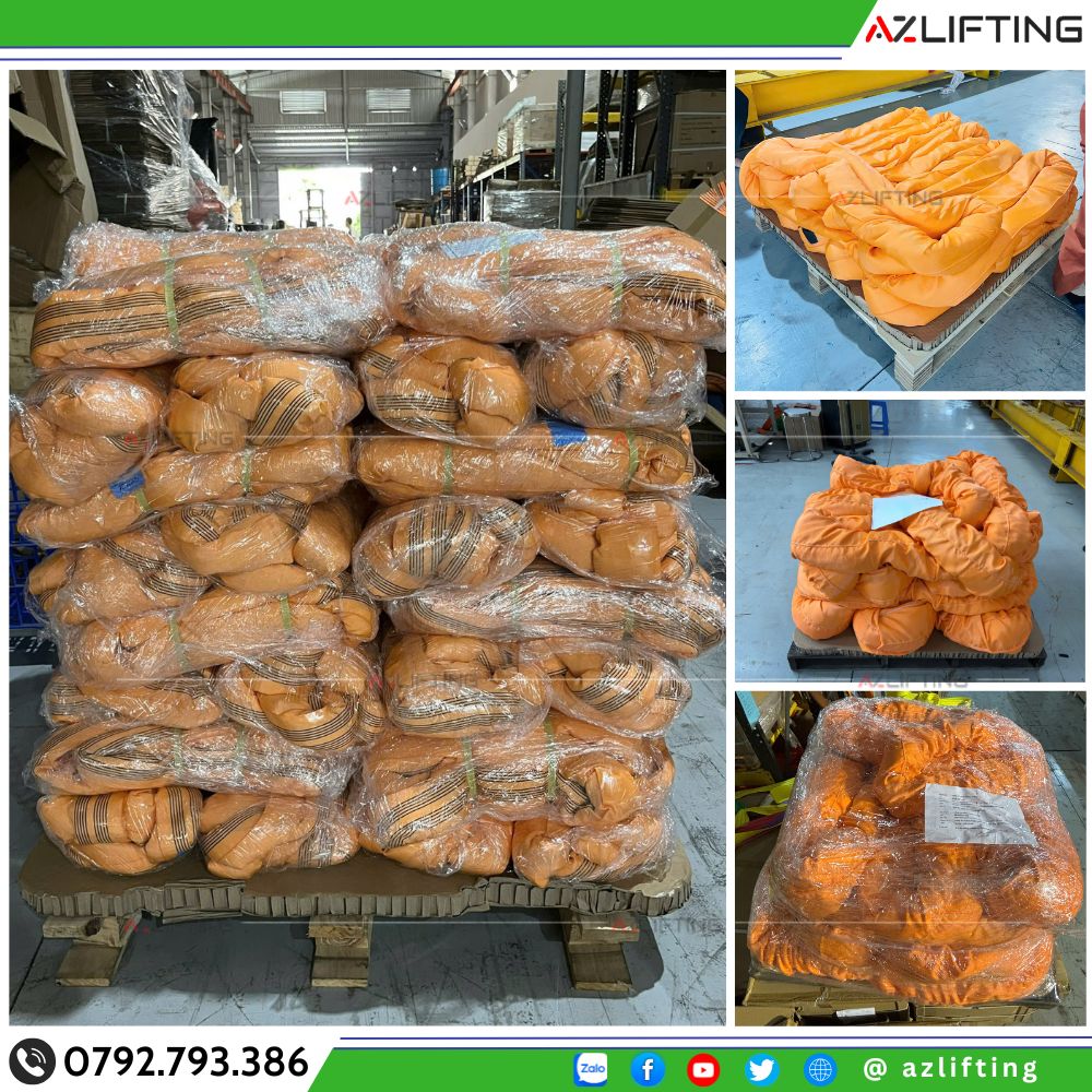 Azlifting gia công cáp vải theo: Tải trọng. Chiều dài yêu cầu Azlifting gia công cáp vải theo: Tải trọng. Chiều dài yêu cầu