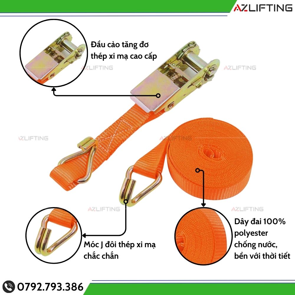 cấu tạo dây chằng hàng tăng đơ bản 25mm móc J cấu tạo dây chằng hàng tăng đơ bản 25mm móc J