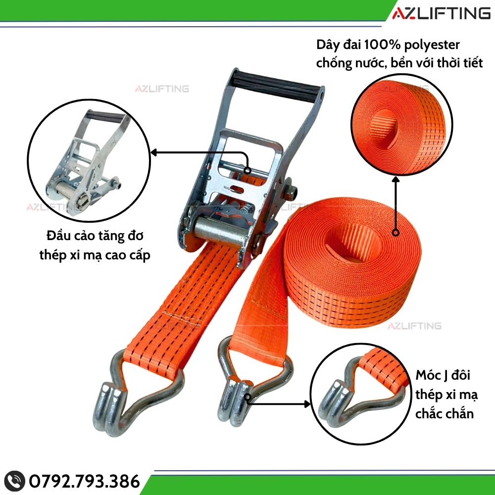 dây chằng hàng 50mm 3 tấn dây chằng hàng 50mm 3 tấn