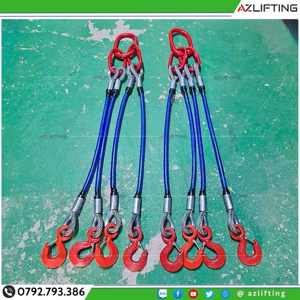 Dây cáp thép 4 chân Hàn Quốc có ống bảo vệ theo yêu cầu Dây cáp thép 4 chân Hàn Quốc có ống bảo vệ theo yêu cầu