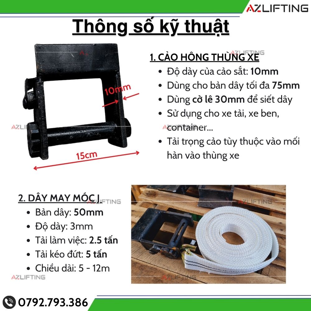 thông số kỹ thuật Cảo hông thùng xe tải - container thông số kỹ thuật Cảo hông thùng xe tải - container