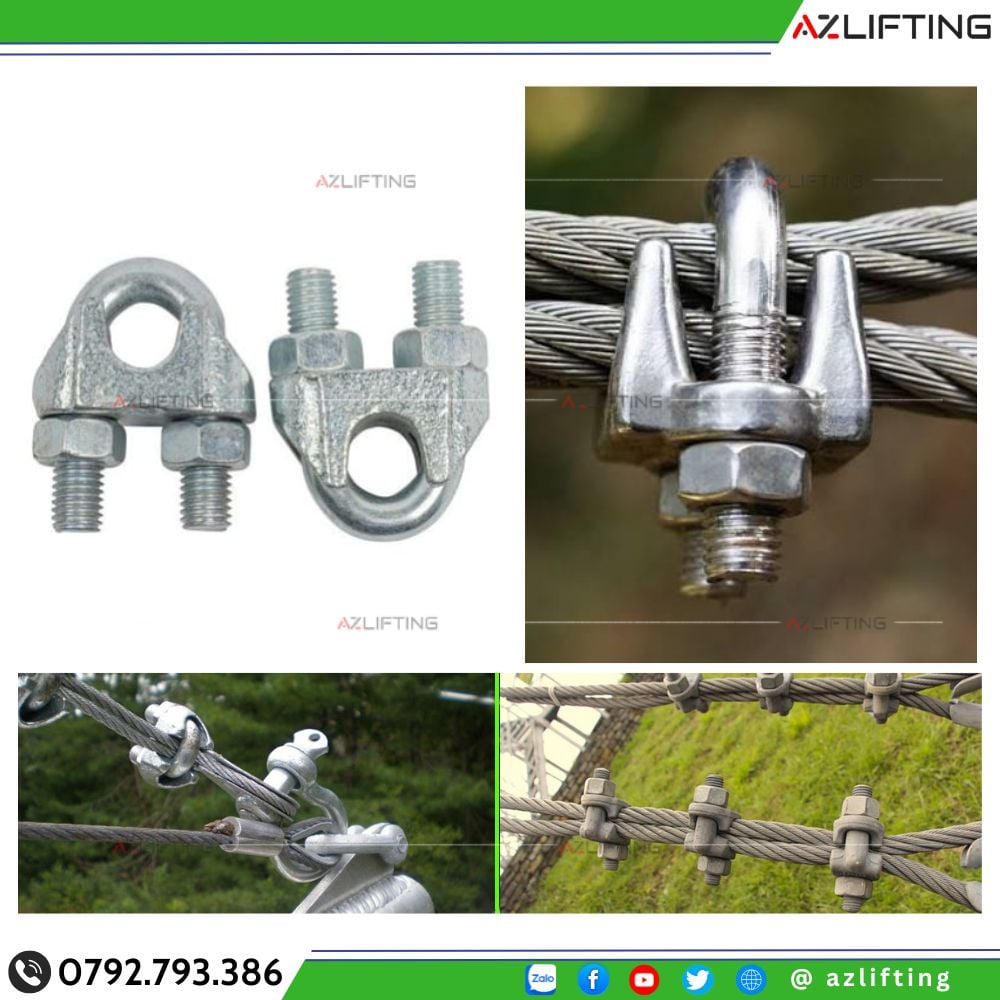 Ốc siết cáp KBC là phụ kiện chuyên dùng để kẹp và cố định cáp thép Ốc siết cáp KBC là phụ kiện chuyên dùng để kẹp và cố định cáp thép