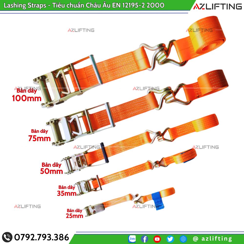 Dây chằng hàng tăng đơ 1 tấn - 10 tấn Dây chằng hàng tăng đơ 1 tấn - 10 tấn