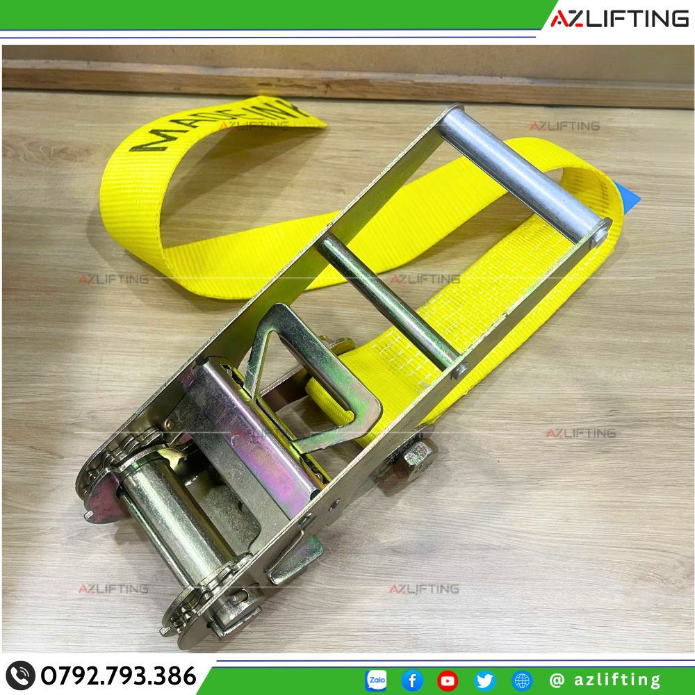 Ảnh thực tế Dây chằng hàng tăng đơ bản 75mm 8 tấn không móc Hàn Quốc Ảnh thực tế Dây chằng hàng tăng đơ bản 75mm 8 tấn không móc Hàn Quốc