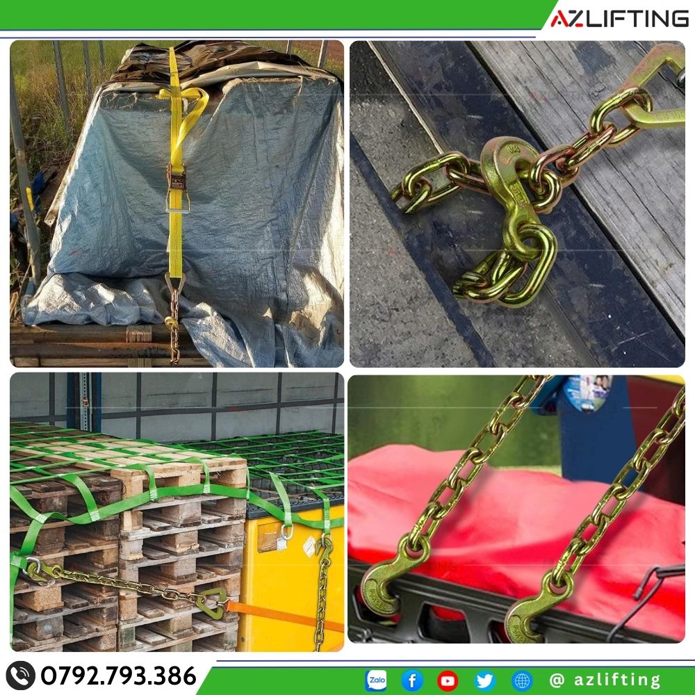 Ứng dụng Dây chằng hàng tăng đơ móc xích Ứng dụng Dây chằng hàng tăng đơ móc xích