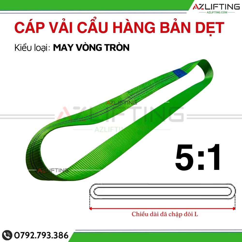 thông số chi tiết Cáp Vải Cẩu Hàng Bản Dẹt May Vòng Tròn 2 Tấn thông số chi tiết Cáp Vải Cẩu Hàng Bản Dẹt May Vòng Tròn 2 Tấn