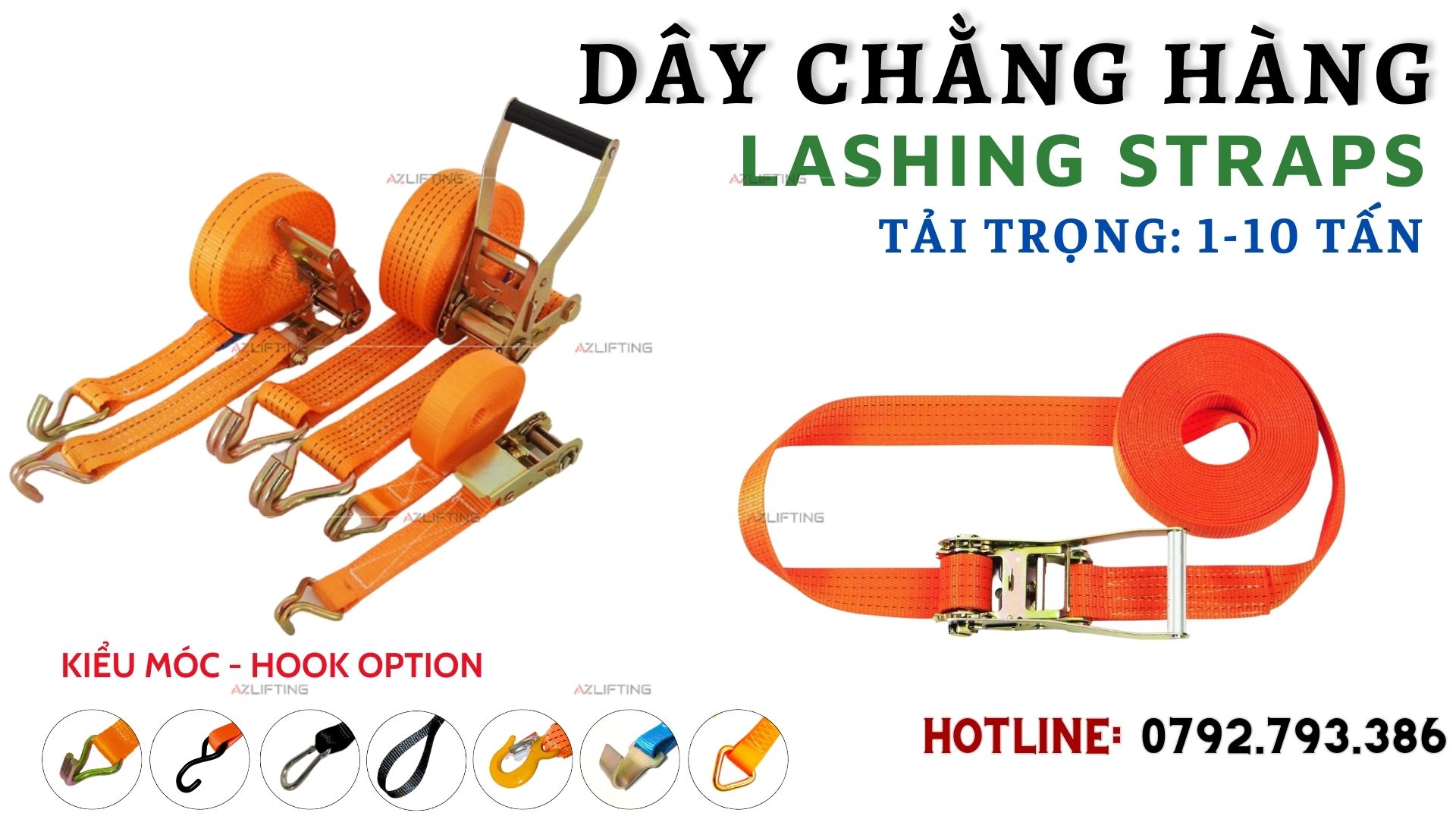 Dây chằng hàng tăng đơ bản 1 tấn, 2 tấn, 3 tấn, 5 tấn, 8 tấn, 10 tấn