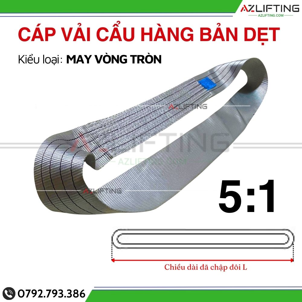Thông số chi tiết Cáp Vải Cẩu Hàng Bản Dẹt May Vòng Tròn 4 Tấn Thông số chi tiết Cáp Vải Cẩu Hàng Bản Dẹt May Vòng Tròn 4 Tấn