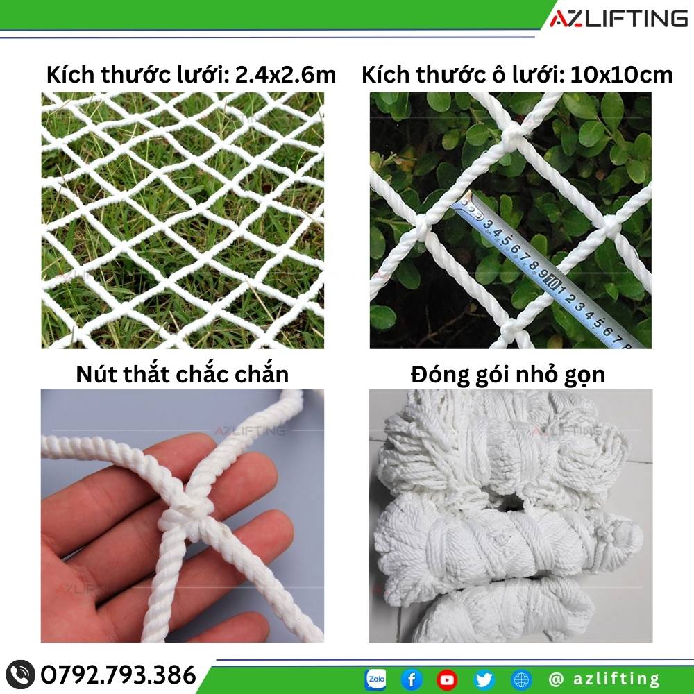 Thông số kỹ thuật lưới dù chắn hàng Thông số kỹ thuật lưới dù chắn hàng