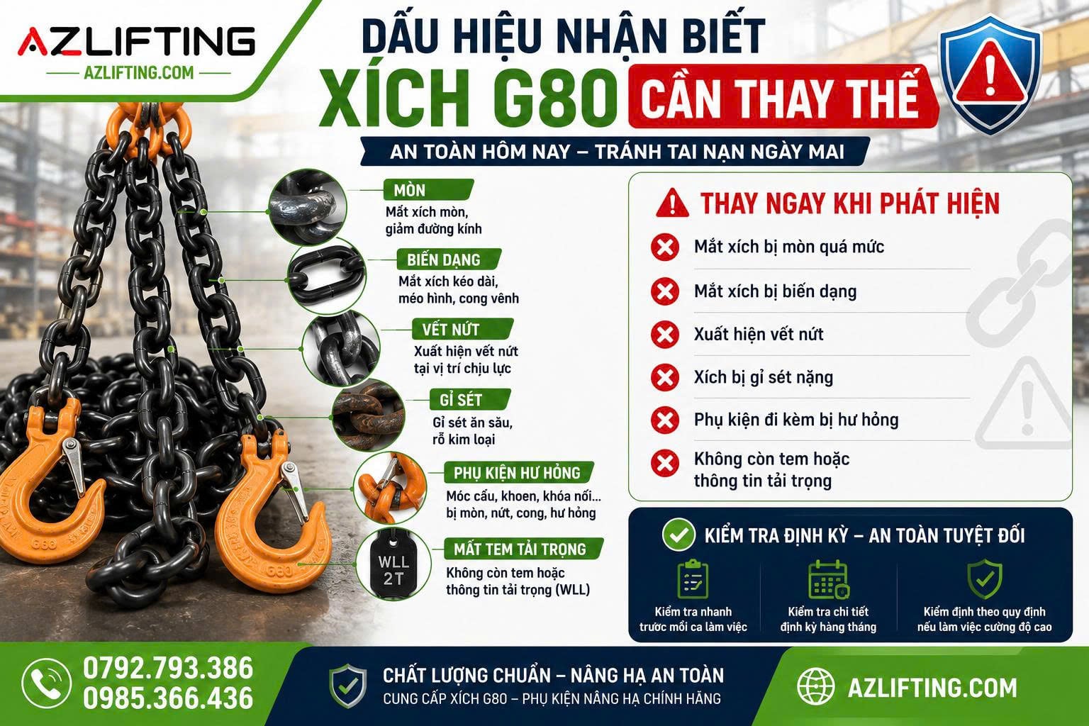 Dấu Hiệu Nhận Biết Xích G80 Cần Thay Thế Dấu Hiệu Nhận Biết Xích G80 Cần Thay Thế