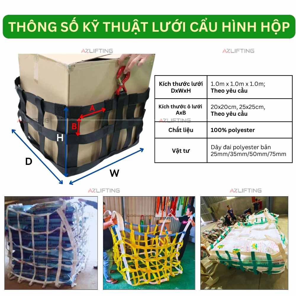 Các thông số lưới cẩu hình hộp cơ bản Các thông số lưới cẩu hình hộp cơ bản