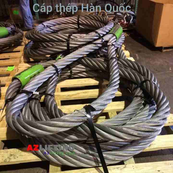 Cáp thép được quấn lại, để nơi khô ráo Cáp thép được quấn lại, để nơi khô ráo