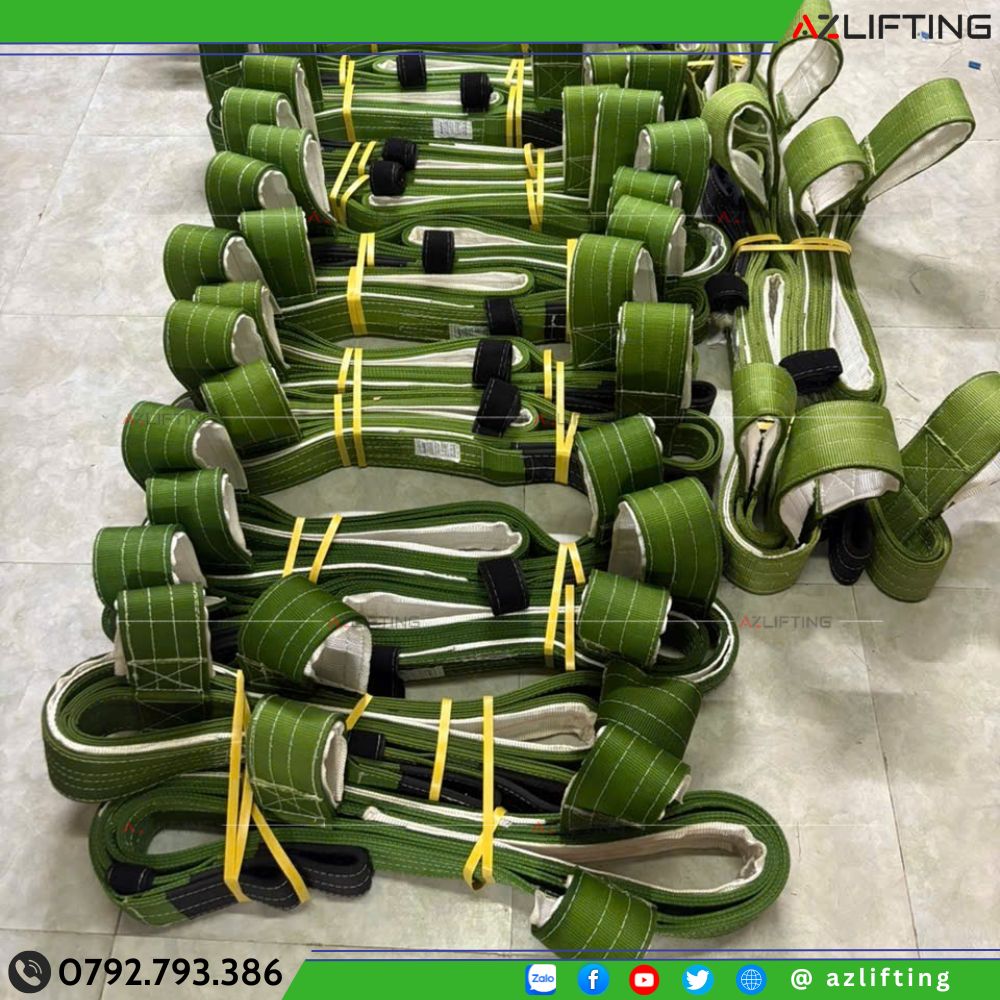 Azlifting nhận sản xuất cáp vải cẩu kính – cẩu đá có ốp chống cắt theo yêu cầu Azlifting nhận sản xuất cáp vải cẩu kính – cẩu đá có ốp chống cắt theo yêu cầu