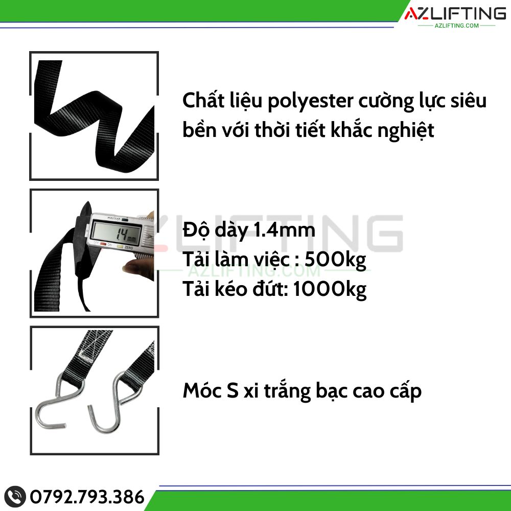 cấu tạo dây chằng hàng tăng đơ bản 25mm móc S