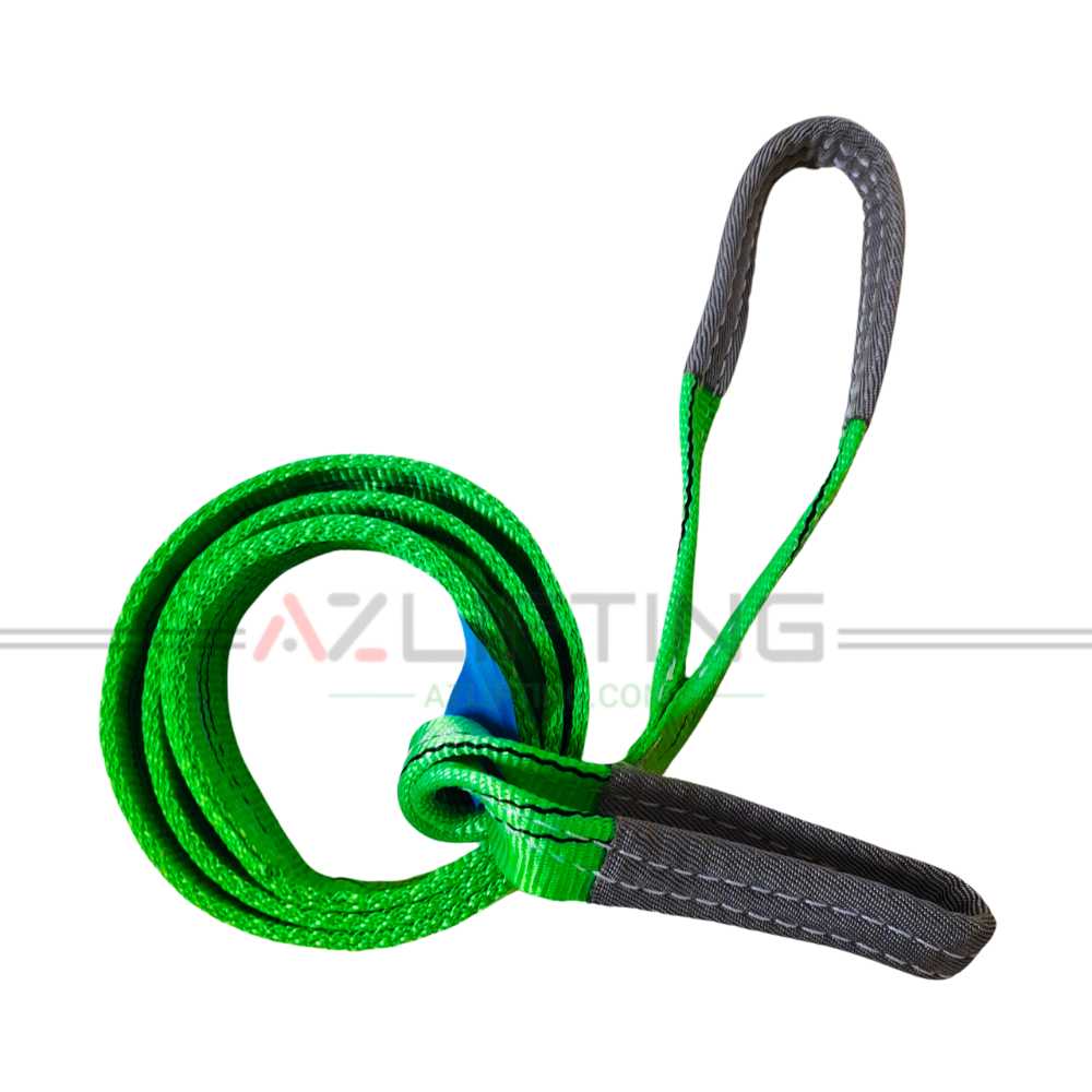 Cáp vải cẩu hàng bản dẹt 2 tấn 2 đầu mắt 5:1 Cáp vải cẩu hàng bản dẹt 2 tấn 2 đầu mắt 5:1