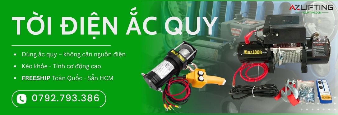 Tời điện ắc quy kéo hàng kéo cứu hộ | Azlifting Tời điện ắc quy kéo hàng kéo cứu hộ | Azlifting