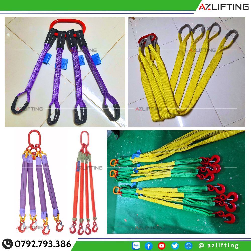 ảnh thực tế sling Cáp vải cẩu hàng nhiều chân ảnh thực tế sling Cáp vải cẩu hàng nhiều chân