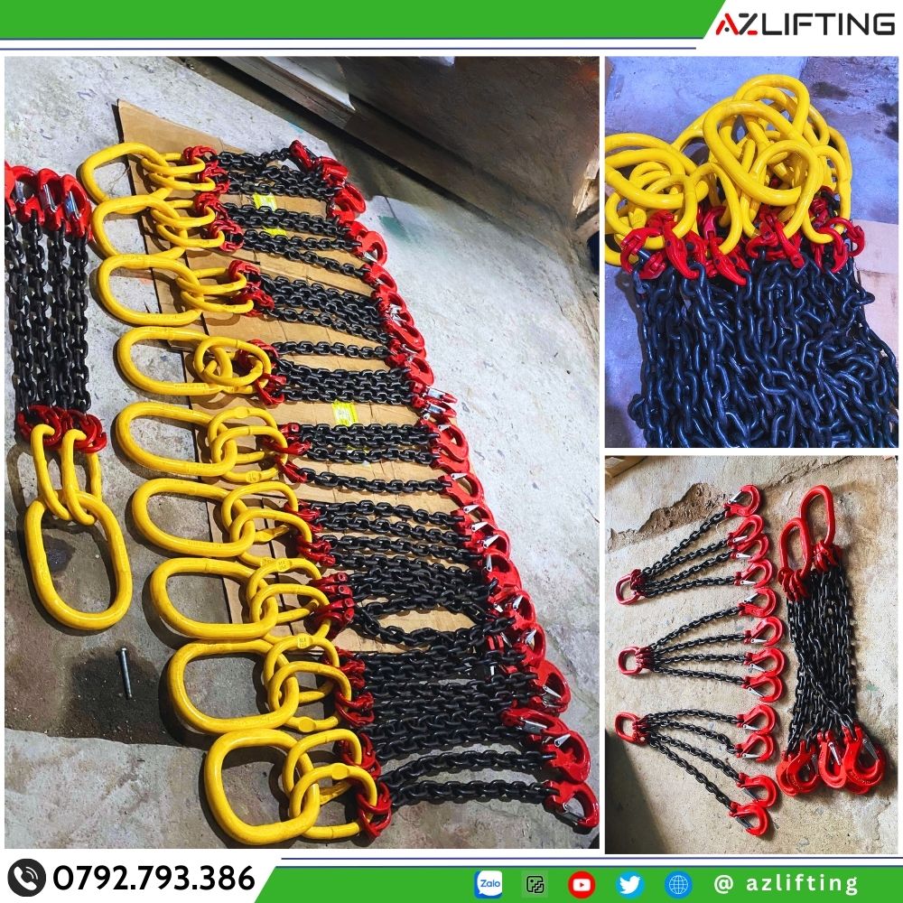 Azlifting gia công dây xích cẩu hàng theo yêu cầu Azlifting gia công dây xích cẩu hàng theo yêu cầu