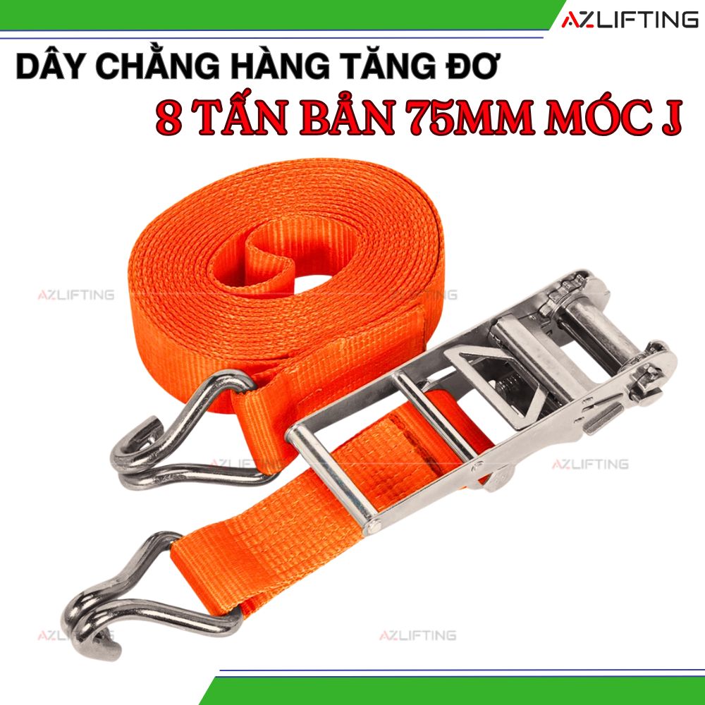 Dây chằng hàng tăng đơ 75mm có móc J Dây chằng hàng tăng đơ 75mm có móc J
