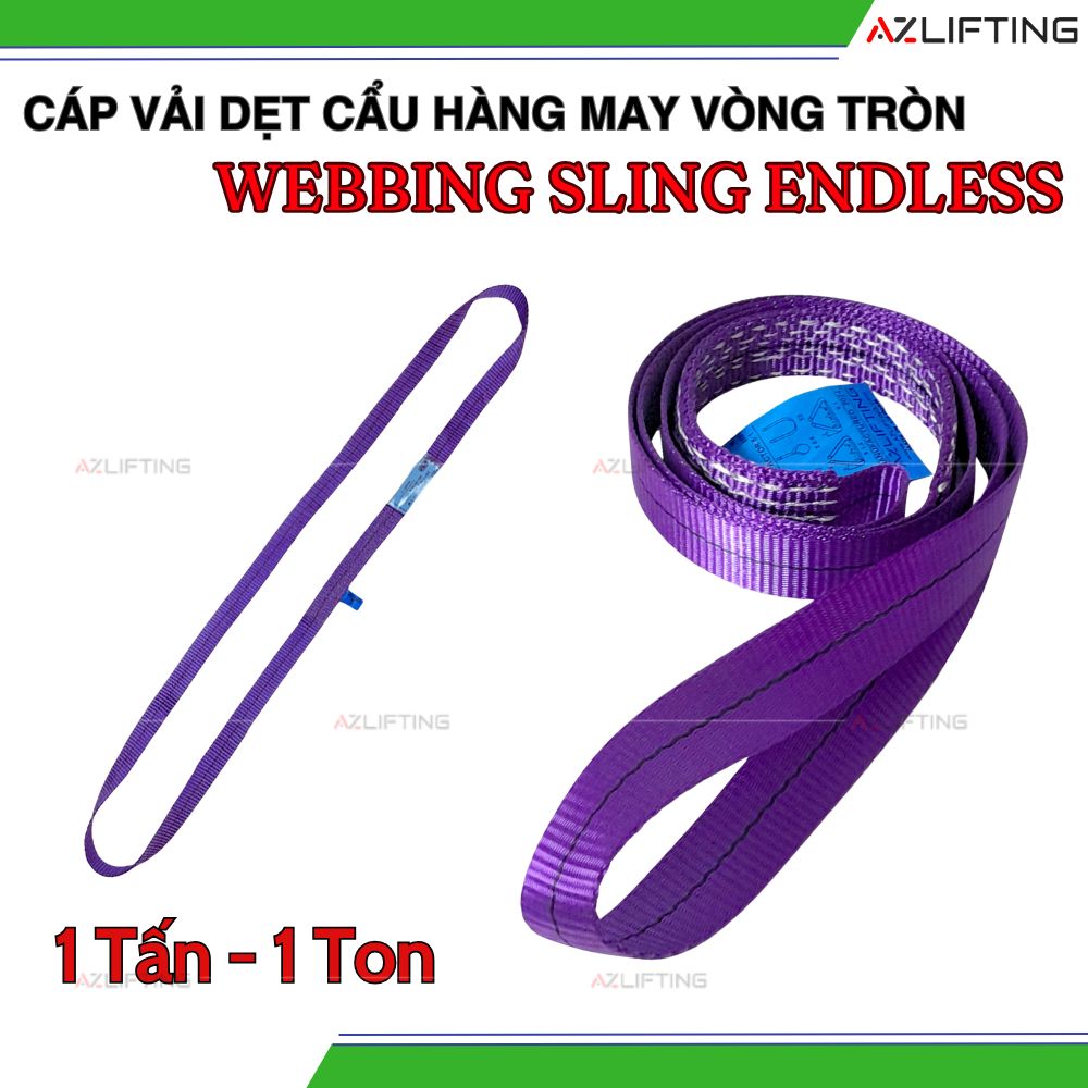 cáp vải dẹt may vòng tròn 1 tấn endless cáp vải dẹt may vòng tròn 1 tấn endless