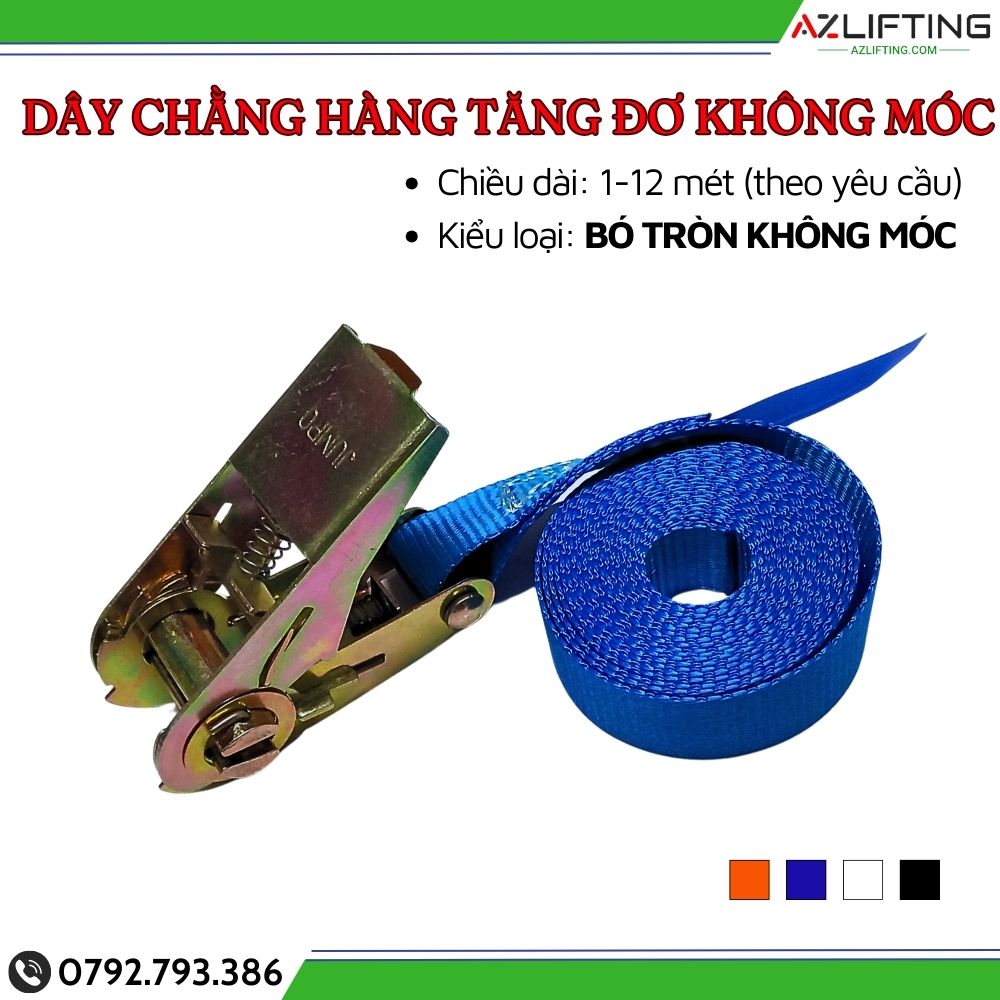 Dây chằng hàng tăng đơ bản 25mm không móc Dây chằng hàng tăng đơ bản 25mm không móc