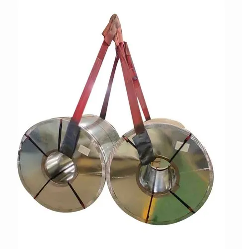 Cáp vải dẹt Webbing Sling may 4 lớp cẩu cuộn cáp điện Cáp vải dẹt Webbing Sling may 4 lớp cẩu cuộn cáp điện