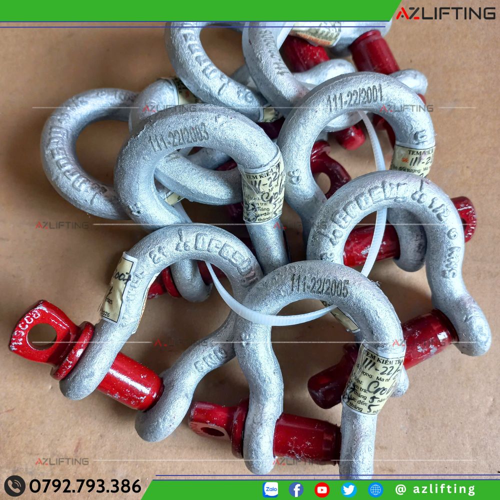 Ảnh thực tế ma ní chốt ren vặn Grosby - Mỹ được kiểm định tải trọng Ảnh thực tế ma ní chốt ren vặn Grosby - Mỹ được kiểm định tải trọng