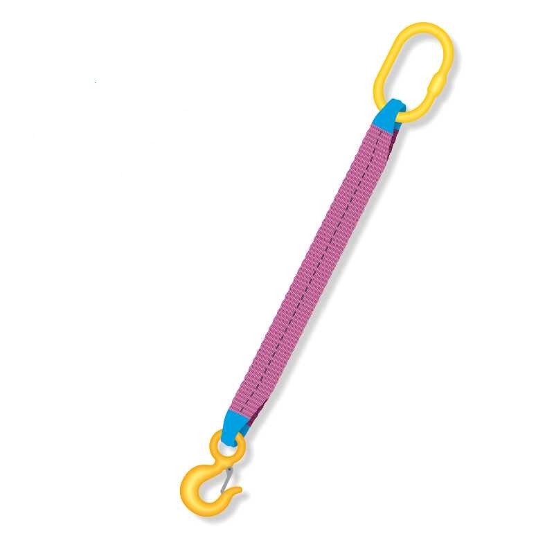 Sling Cáp vải cẩu hàng đơn - cáp vải cẩu hàng 1 chân có khoen móc Sling Cáp vải cẩu hàng đơn - cáp vải cẩu hàng 1 chân có khoen móc