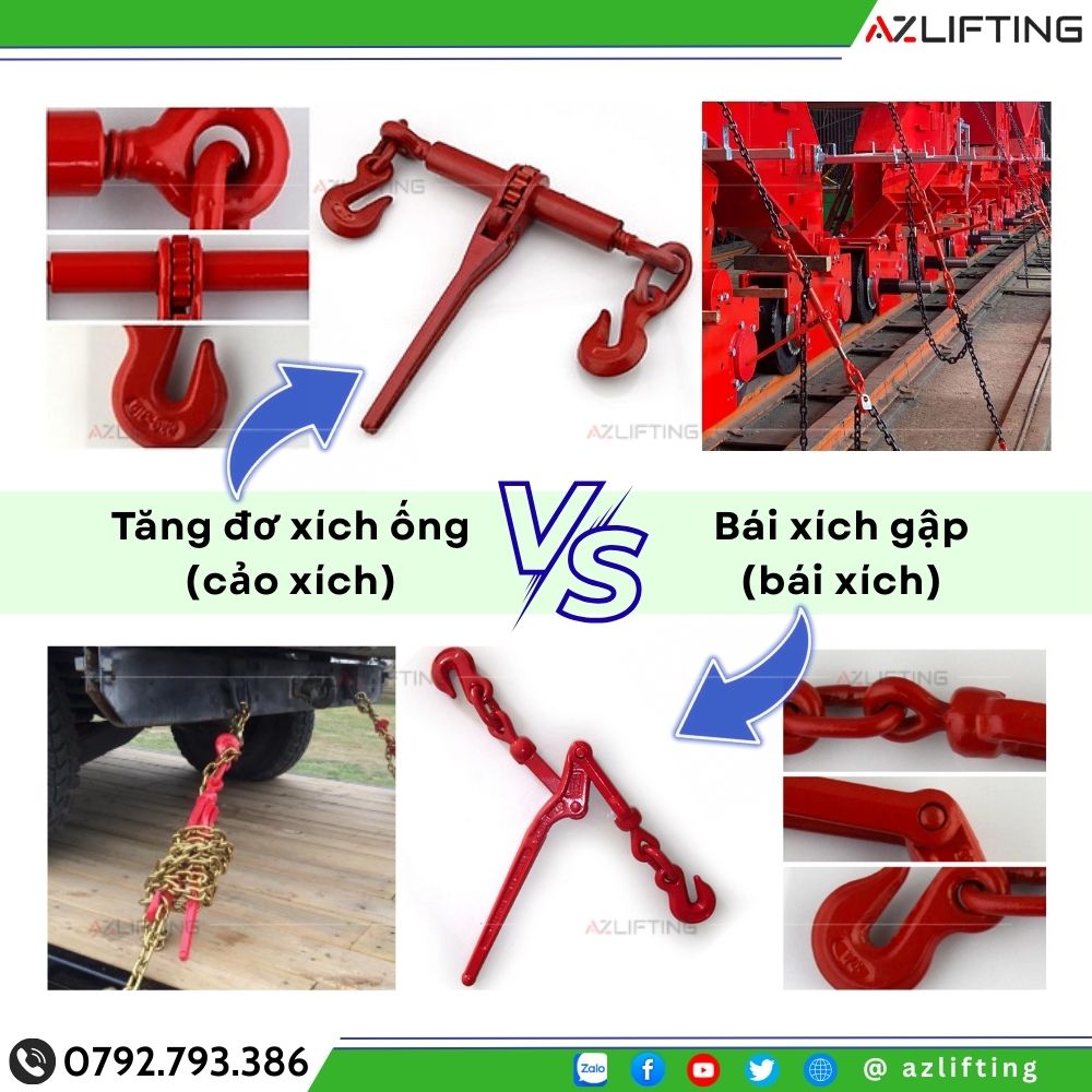 2 loại Tăng đơ xích – Cảo xích chằng hàng phổ biến 2 loại Tăng đơ xích – Cảo xích chằng hàng phổ biến