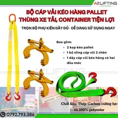 Bộ cáp kéo hàng pallet trong thùng xe tải xe container